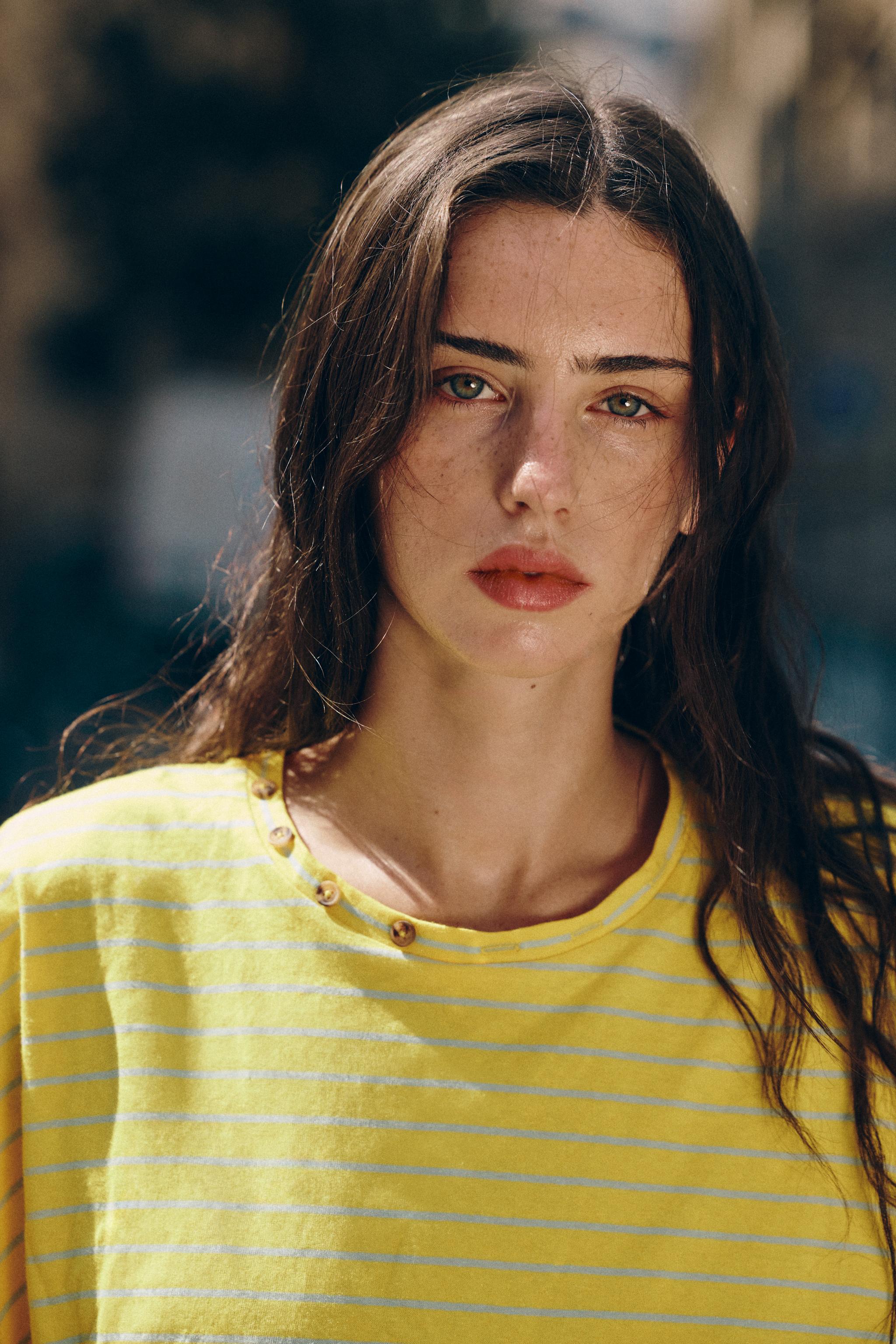 COTTON-LINEN STRIPED T-SHIRT